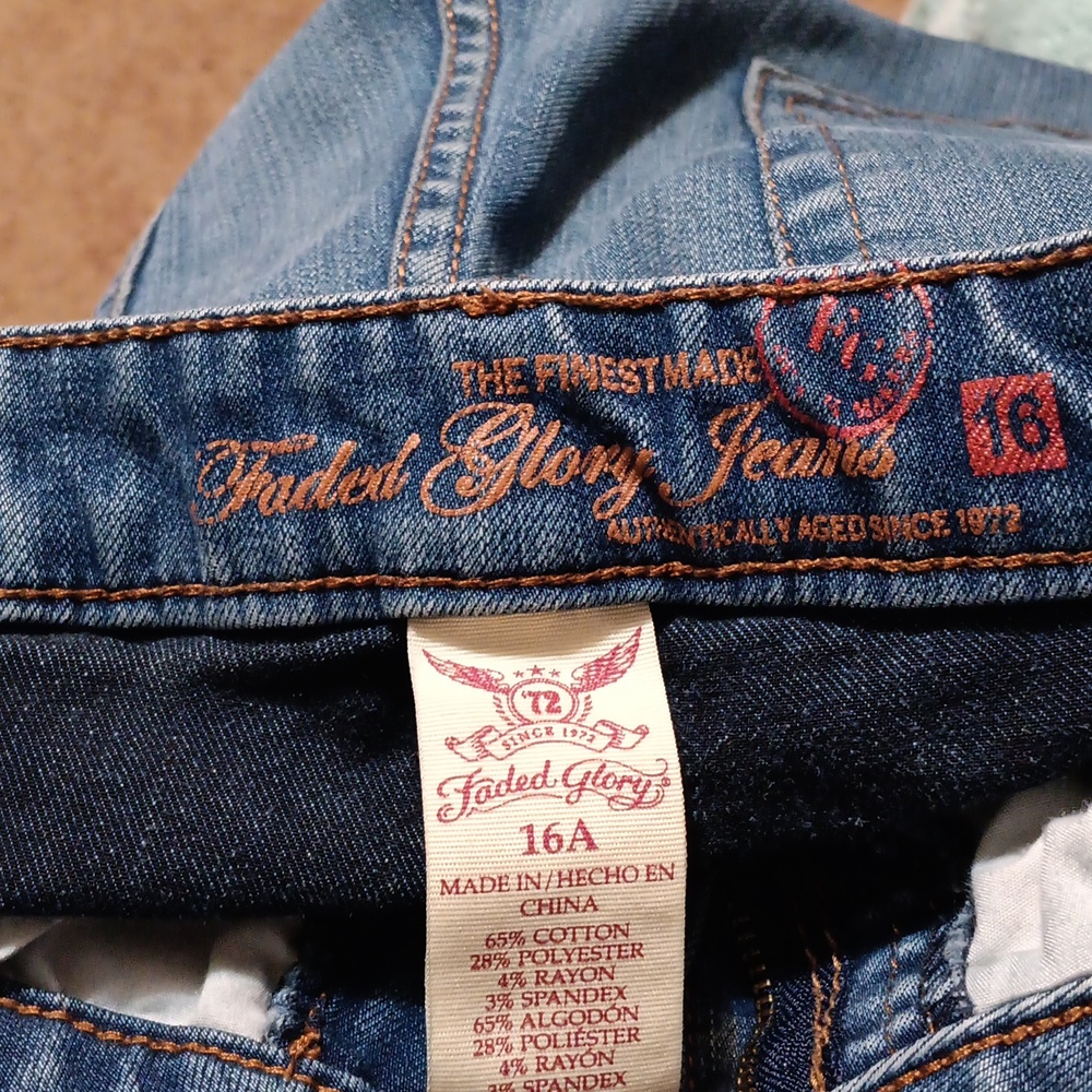 Faded Glory boot cut distressed jeans